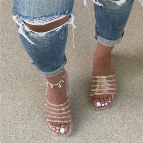 jelly slides with rhinestones